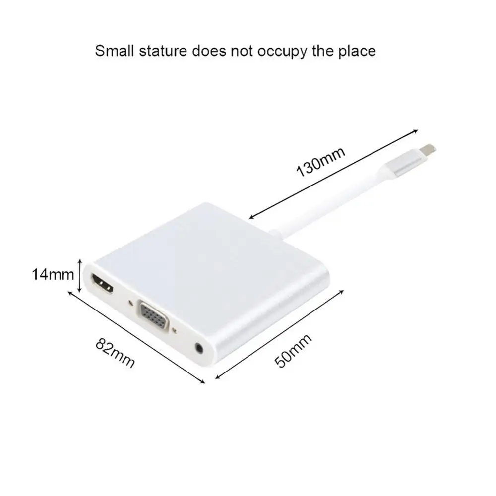 3 в 1 8 контактный аудиоадаптер VGA и HDMI с портом питания Micro USB аудиопортом 5 мм для
