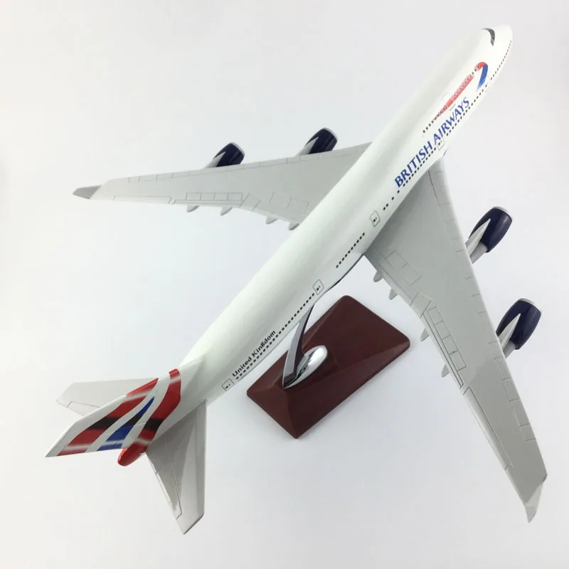 Бесплатная доставка модель самолета BRITISH AIRWAYS 45-47 см 747 Игрушечная подарок на день