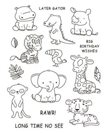 Прозрачная печать для творчества скрапбукинга слона мыши c552|Штампики| |