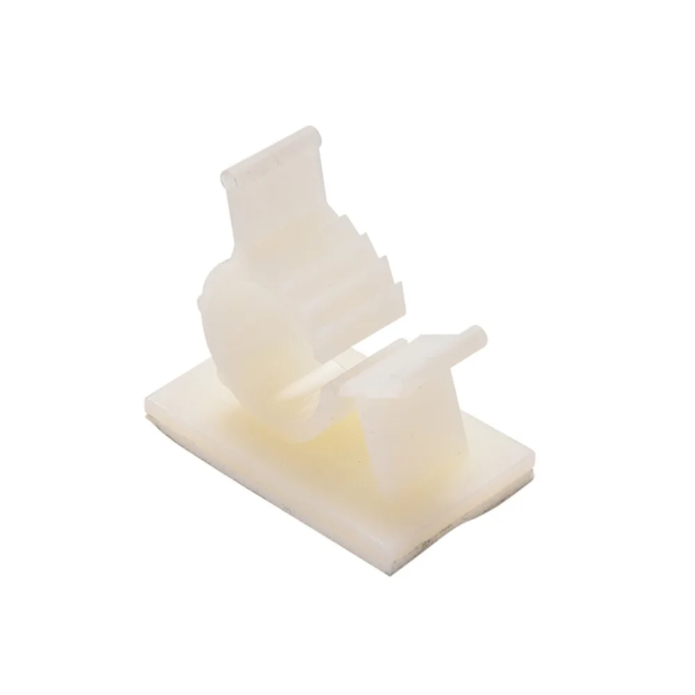 10 шт. белые клеящиеся кабельные хомуты Автомобильный держатель для проводов