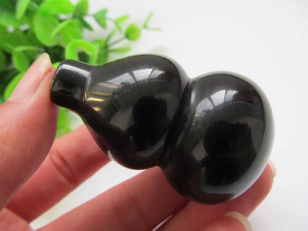 Natural quartz crystals Obsidian Gourd Feng Shui Sphere Crystal Ball Chakra Healing Reiki Stone Semi precious Craft 62g|craft stones|craft ballscraft