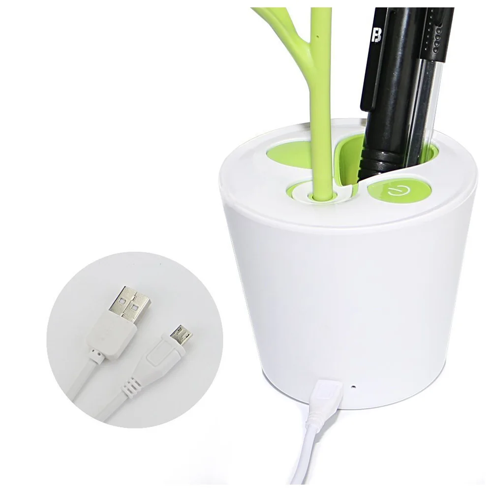 Креативная USB Светодиодная настольная лампа дизайн контейнера для карандашей