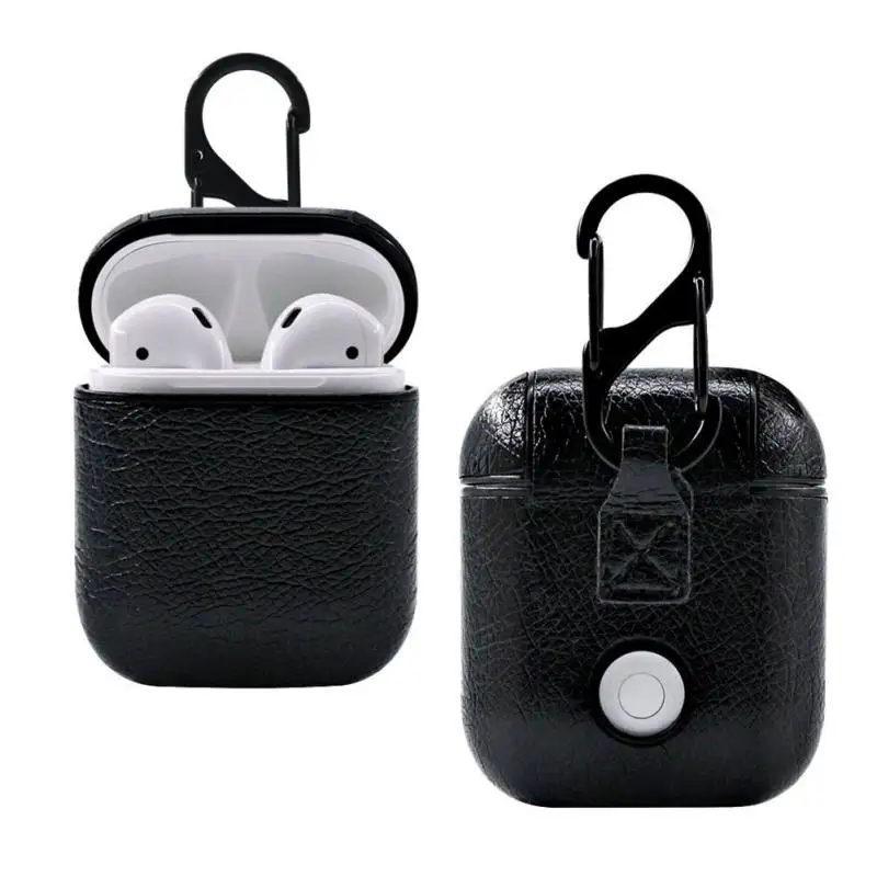 Чехол для наушников Airpods кожаный ремешок с кнопками чехол Аксессуары Защитный