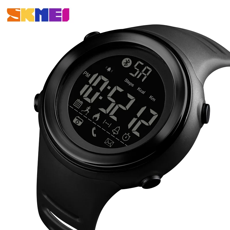 SKMEI Bluetooth умные спортивные часы мужские модные цифровые шагомер калорий
