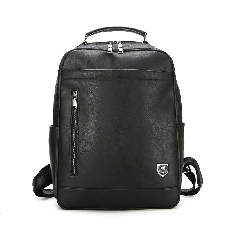 Black Модные ПУ мужские рюкзаки для ноутбука, сумка для ноутбука Macbook Air Pro retina lenovo Dell hp ASUS, рюкзак для путешествий для девочек - Цвет: Black