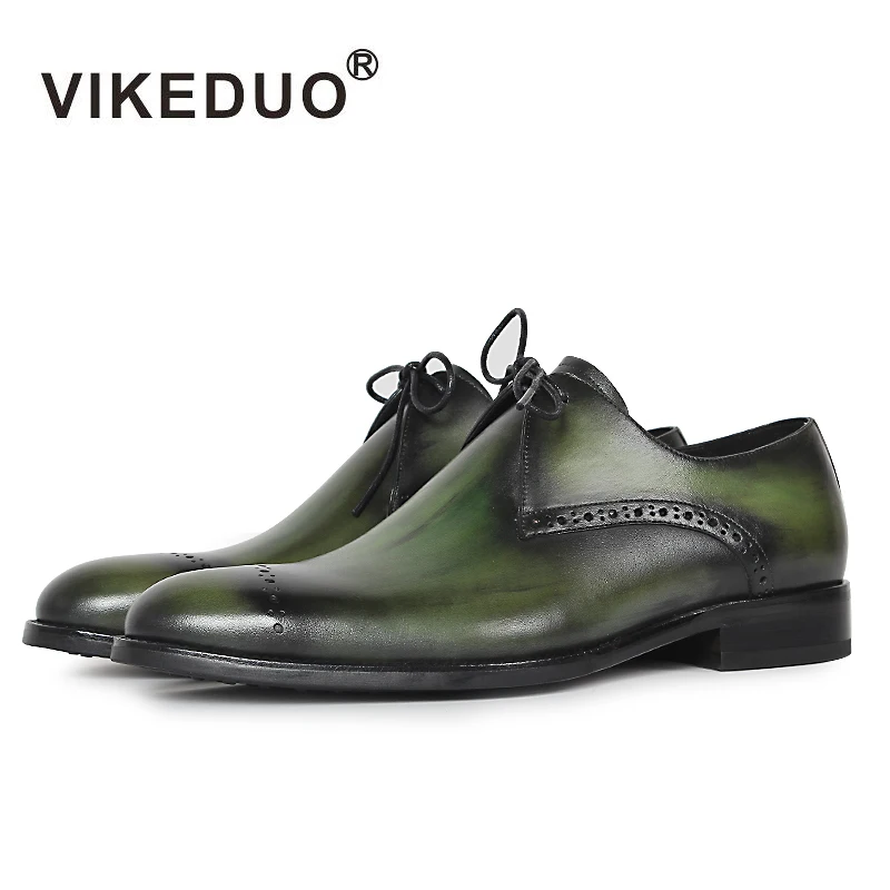 VIKEDUO Популярные Роскошные мужские туфли из натуральной кожи ручной работы Vintga