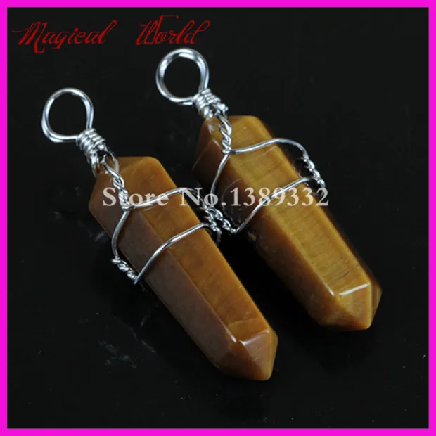 Красивая подвеска в виде настоящей проволоки натуральная шестиугольная призма