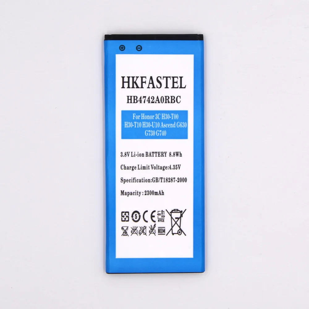 HKFASTEL Новый HB4742A0RBC HB4742AORBC мобильного телефона Батарея для huawei Honor 3C H30 T00 T10 U10 Ascend G630