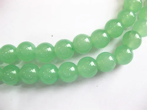 

brinco brincos wholesale beautiful 6-12MM AAAreal Natural green gem stone Round Loose Beads 15" for women jewelry