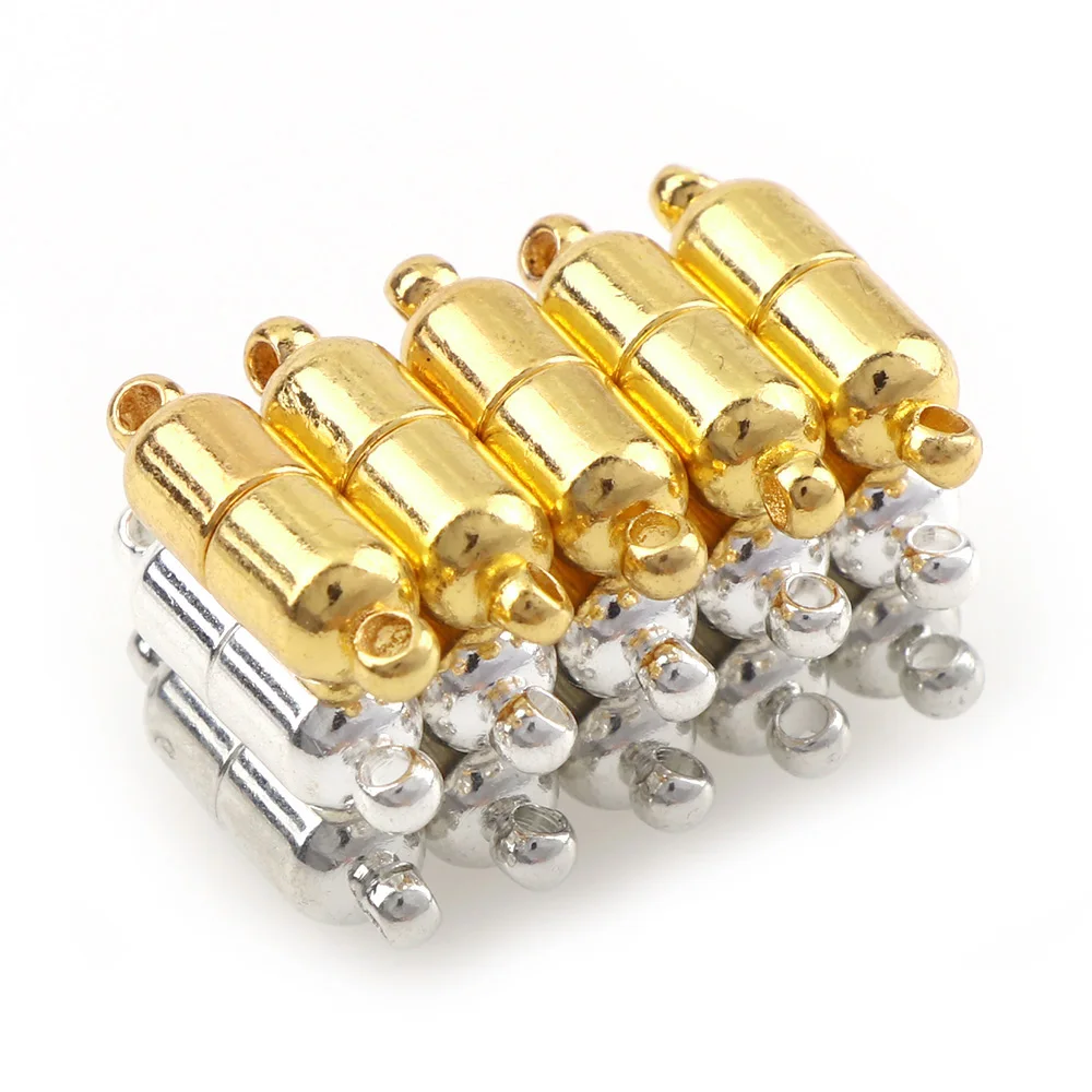 5 шт./лот 3 цвета Овальная Металлическая магнитная застежка сделай сам ожерелье