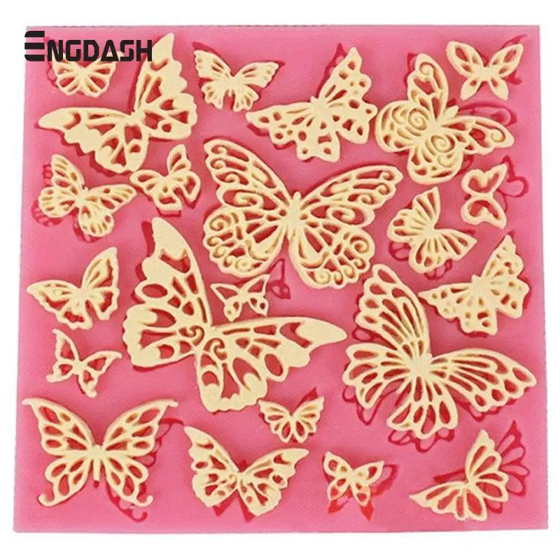 ENGDASH 1 шт. бабочка силиконовая форма для помадки DIY шоколадные конфеты торт Декор