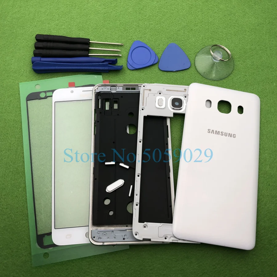 Для Samsung Galaxy J5 2016 J510 полный корпус Безель средняя рамка задняя крышка Батарейная
