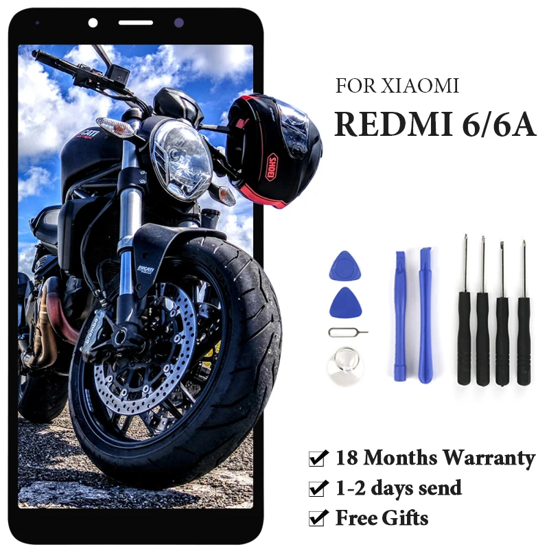 

Дисплейный модуль с тачскрином для Xiaomi Redmi 6/6A, с инструментами