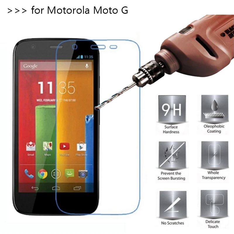 10 шт./лот Премиум закаленное Стекло для Motorola Moto G XT1032 Экран протектор Закаленное