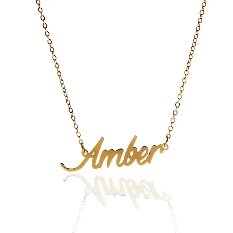 Женское Ожерелье с надписью AOLOSHOW золотое ожерелье буквами из нержавеющей стали
