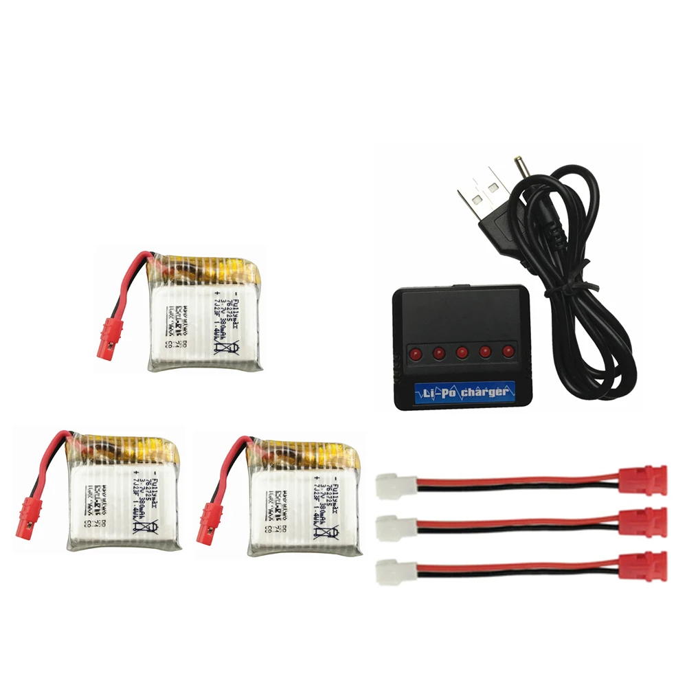 3,7 V 380mAh Lipo батарея для Syma X21 X21w X26 Дрон батарея RC Квадрокоптер запасные части Аксессуары 3,7 v lipo батарея и зарядное устройство - Цвет: set3