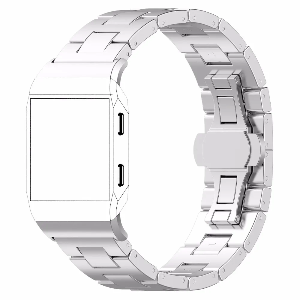 Ремешок из нержавеющей стали для Fitbit нержавеющая сталь сменный ремешок ионных