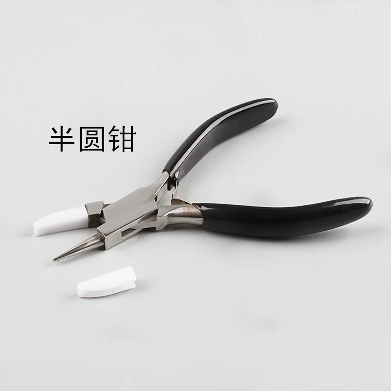 

jewelry making plier stainless steel nylon tips nipper, watch repairing scissors,glasses cutting fixing plier with plastic cover