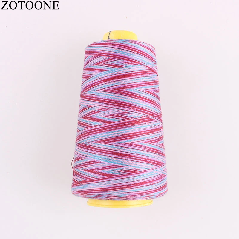 ZOTOONE Многоцветный 40 S/2 полиэфирная швейная нить 3000Y/катушка промышленная вышивка