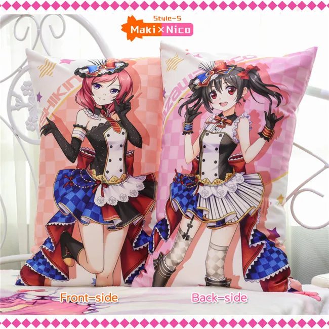 Style5 45x70cm Plush Японское аниме Love Live Staff обнимающая подушка для тела школьная Idol проект Lovelive Подушка 2WAY плюшевая ткань 35*55/45*70 см - Цвет: Style5 45x70cm Plush