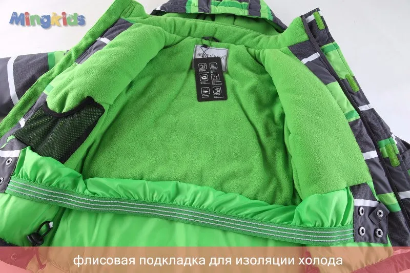 ИЗ РОССИИ! Mingkids Зима Дети Верхняя Одежда мальчик Спортивный Лыжный Костюм Водонепроницаемый Ветрозащитный мальчик куртка подкладка флис лыжные штаны теплый удобный фирменная одежда бренд