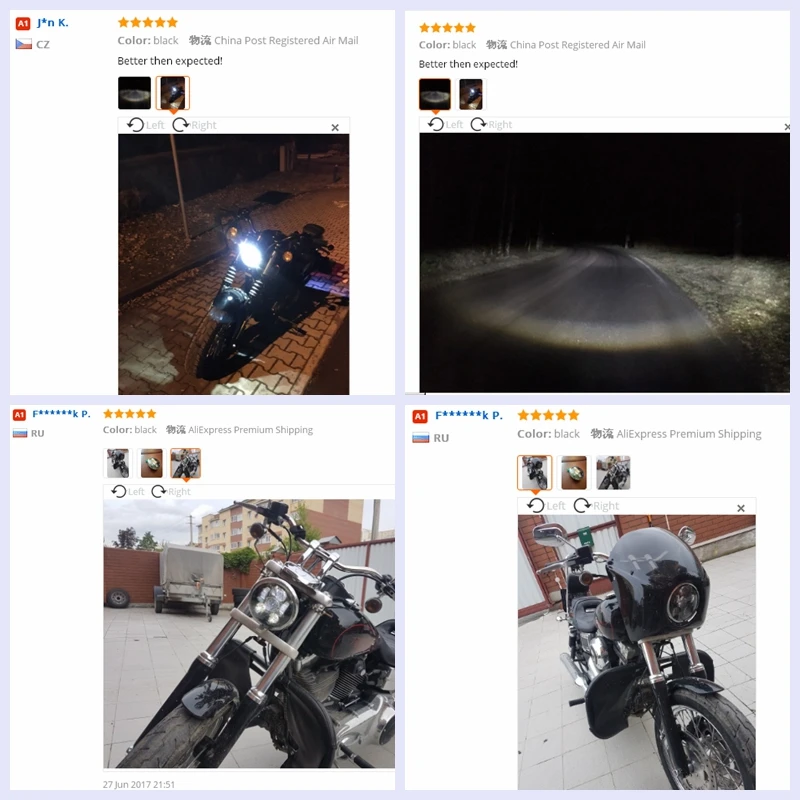 Подходит для Sportster, Iron 883, Dyna, Street Bob FXDB 45 Вт 5-3/4 5,7" дюймовый черный проектор светодиодный фары