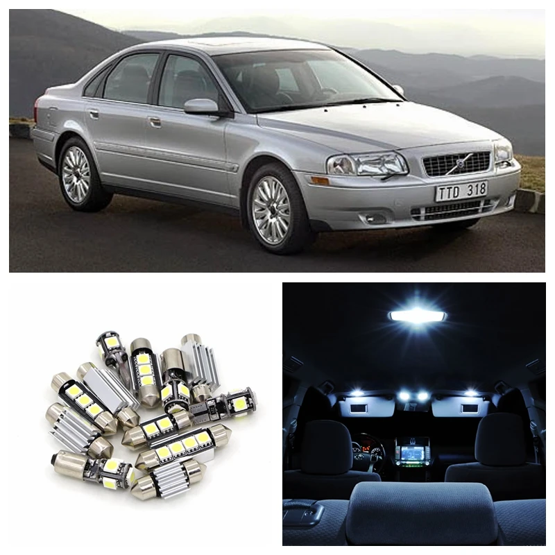 19 шт. автомобильные лампы для внутреннего посылка светильник Volvo S80 Sedan 1999 2006|car