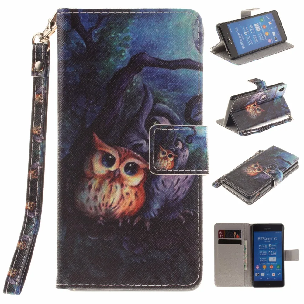 VCK для Sony Xperia Z3 компактный мини D5803 M55W M4 aqua Z2 L50 L50W узор кожаный чехол TPU сзади флип