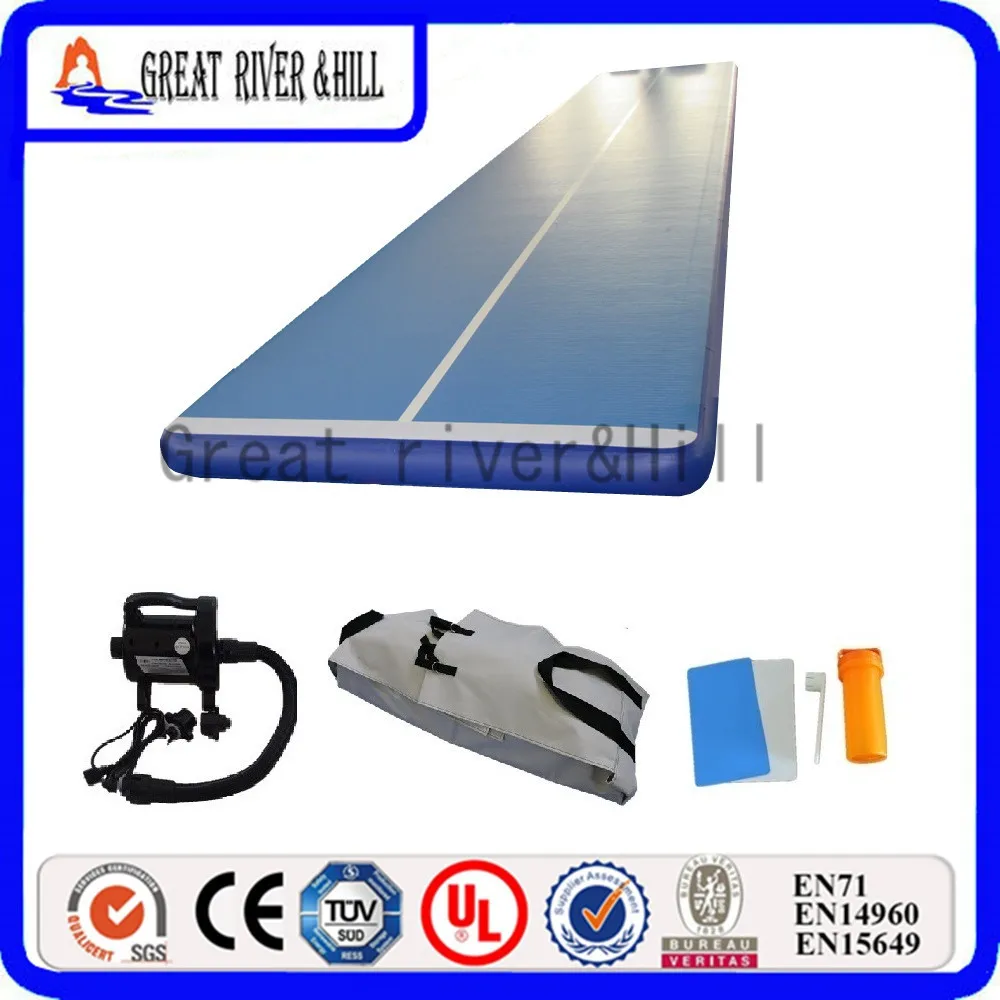 

Great river&hill gymnastic mat inflatable air track heavy duty for jumping 29.5ft 9m x 2m x 0.2m