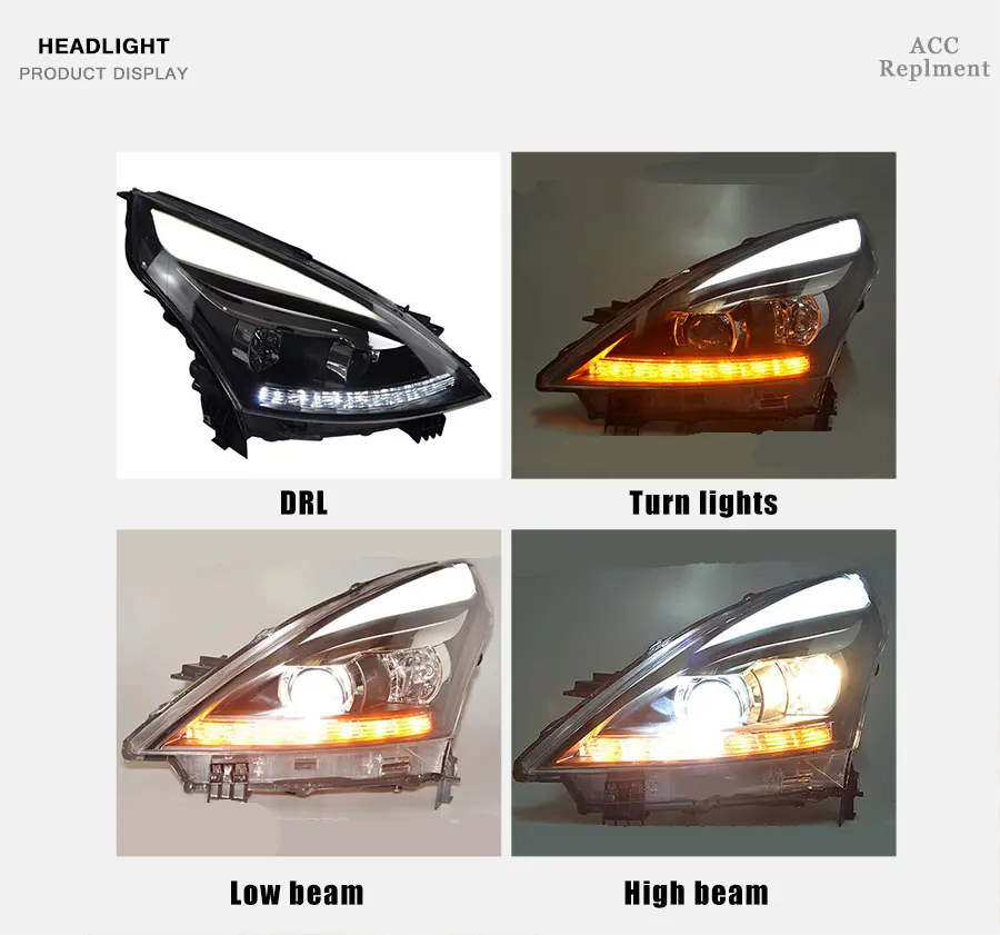 2 шт. светодиодный фары для Nissan Teana 2008-2012 светодиодный автомобильный фонарь ангельские глазки ксенон HID комплект Противотуманные фары светодиодный дневные ходовые огни