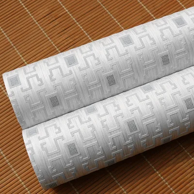 3d текстура нетканый тонкий прессованный квадратный узор однотонные обои для