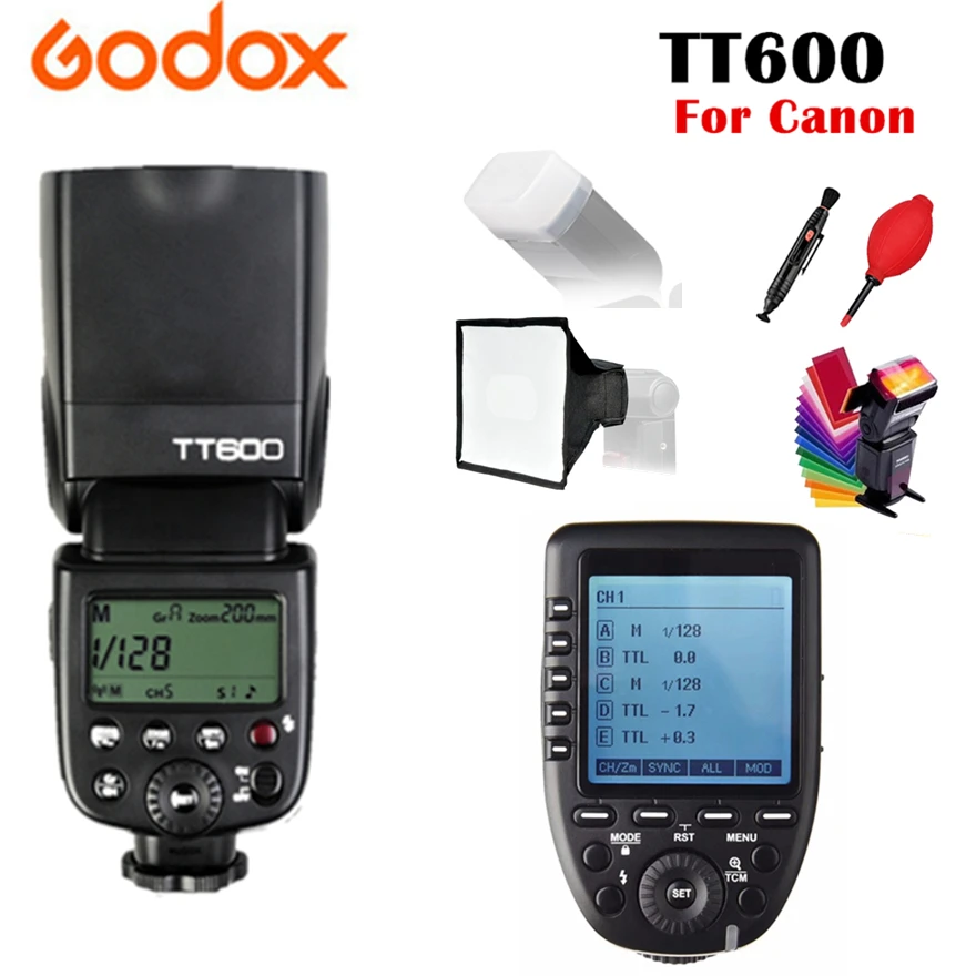 Беспроводная вспышка Godox TT600 TT600S GN60 2 4G ttl 1/8000s + триггер Xpro C для камеры Canon 1100D 1000D 7D 60D