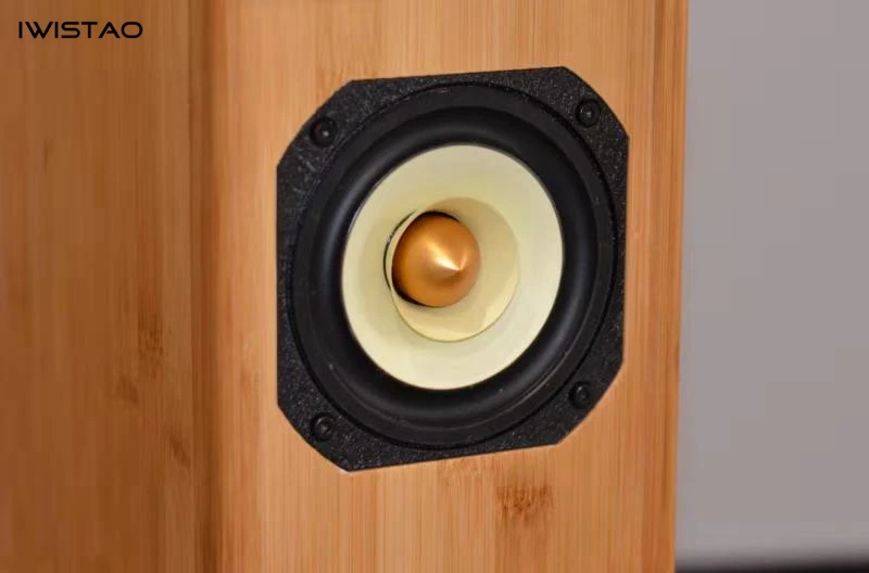 IWISTAO HIFI 4 дюйма полный спектр лабиринт динамик бамбук 2x60 Вт макс 8 Ом 70 Гц-22 кГц 89 дБ для монитора динамик s ламповый усилитель