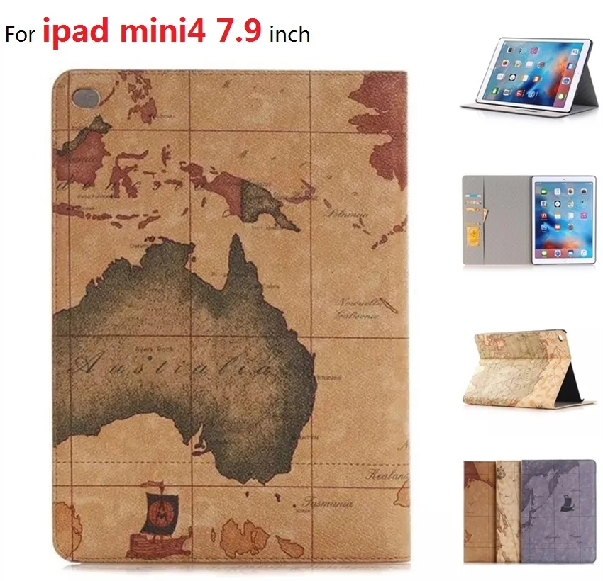 Горячая Распродажа Модный чехол для планшета с картой ipad mini 4 7 9 дюймов бумажник