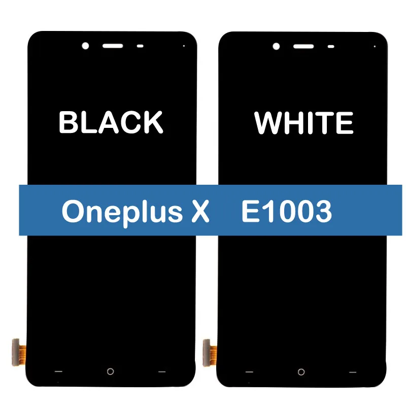 Для OnePlus X E1003 ЖК-дисплей + сенсорный экран в сборе черный белый с лентой и