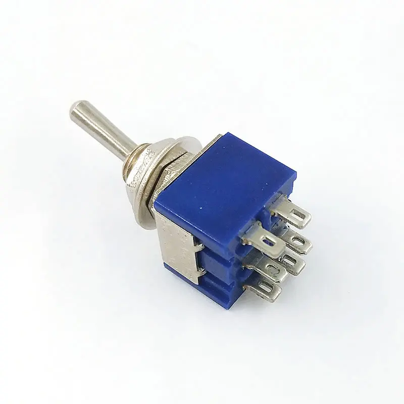 5 шт./лот тумблер Mini DPDT 6A 125 В AC/3A 250 AC 6Pin ВКЛ ВЫКЛ 13*12 7 мм вкл. Переключатель крышка MTS