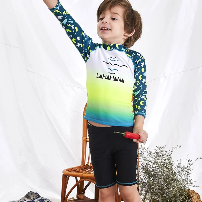 Exporting Quality Toddler Baby Boys Swimwear 2-Piece Rash Guard Swimsuits for Boy Children Kids Swimsuit Pool Beach Wear 2-6YRS |
