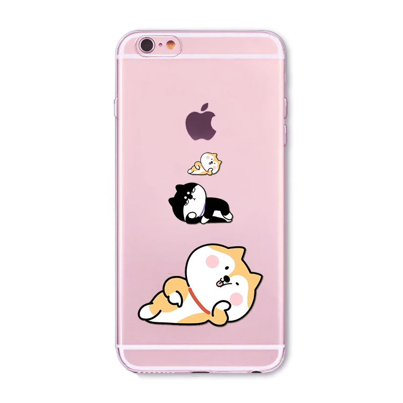 Чехлы для телефонов Husky iphone 6 S 7 Plus 5 5S SE тонкий мягкий симпатичный из ТПУ смайлик