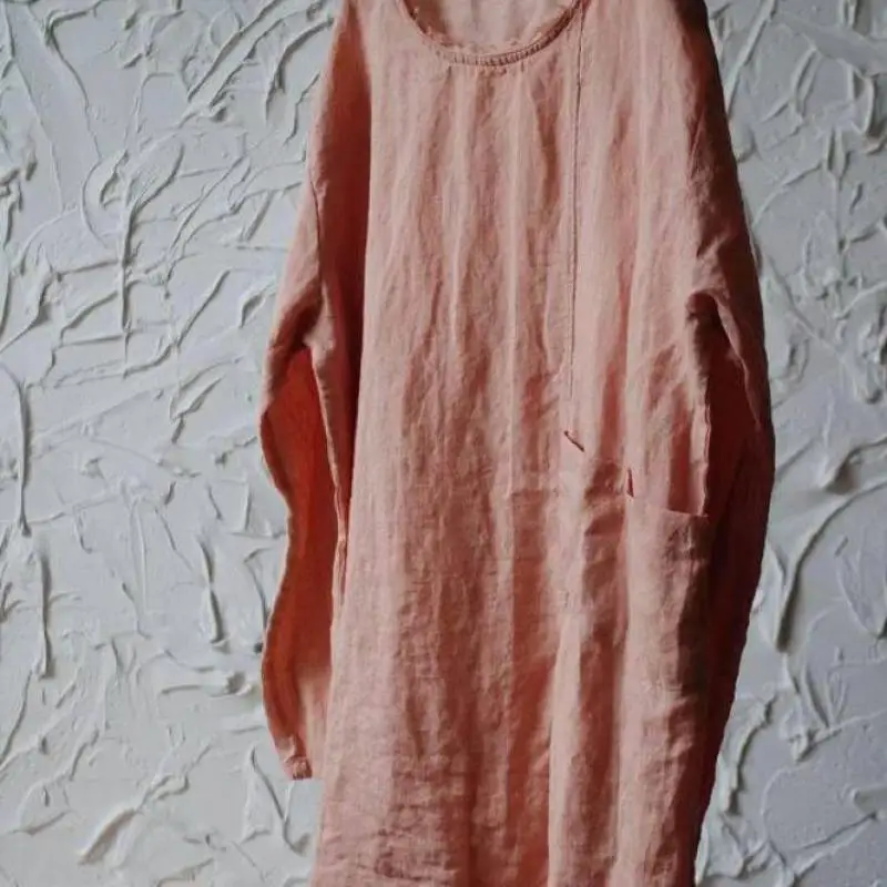 Весна 2020 оригинальная художественная свободная футболка с длинными карманами