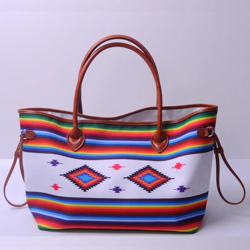Изготовленный На Заказ Розовый кактус полоса Tote Оптовая Продажа заготовки