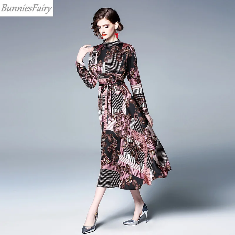 BunniesFairy 2019 весеннее Новое Женское винтажное Ретро Полосатое геометрическое