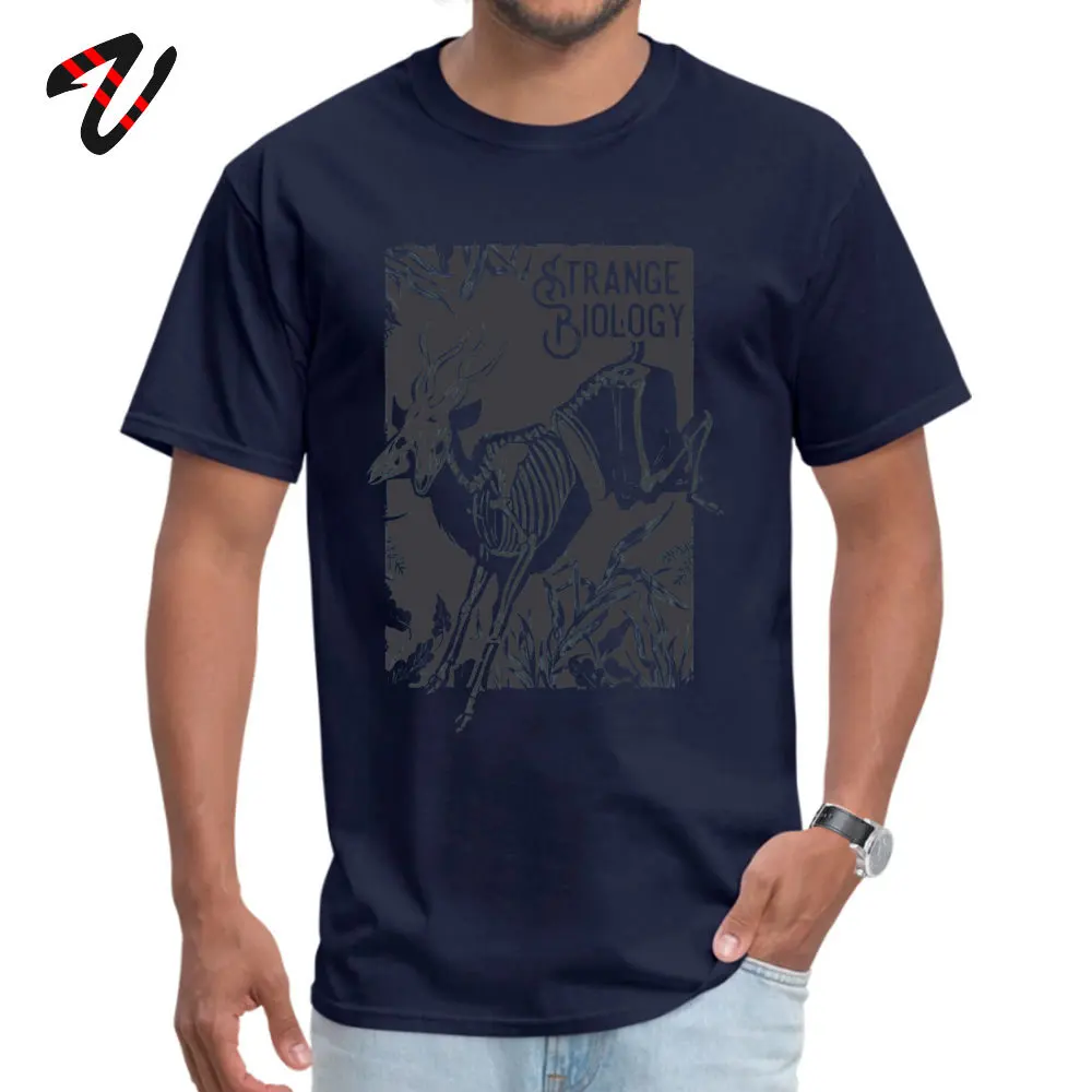 Необычная биология Антилопа Скелет Футболка Slim Fit SS дизайн Boku No Hero academic Ткань