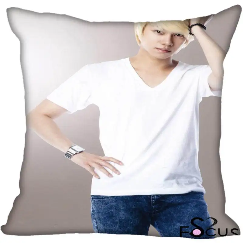 8 Заказ Kpop Super Junior Ким хечул печатных квадратный шелк наволочки 40x40 см, 35x35 см одна сторона атласная Наволочка логотип - Цвет: 8