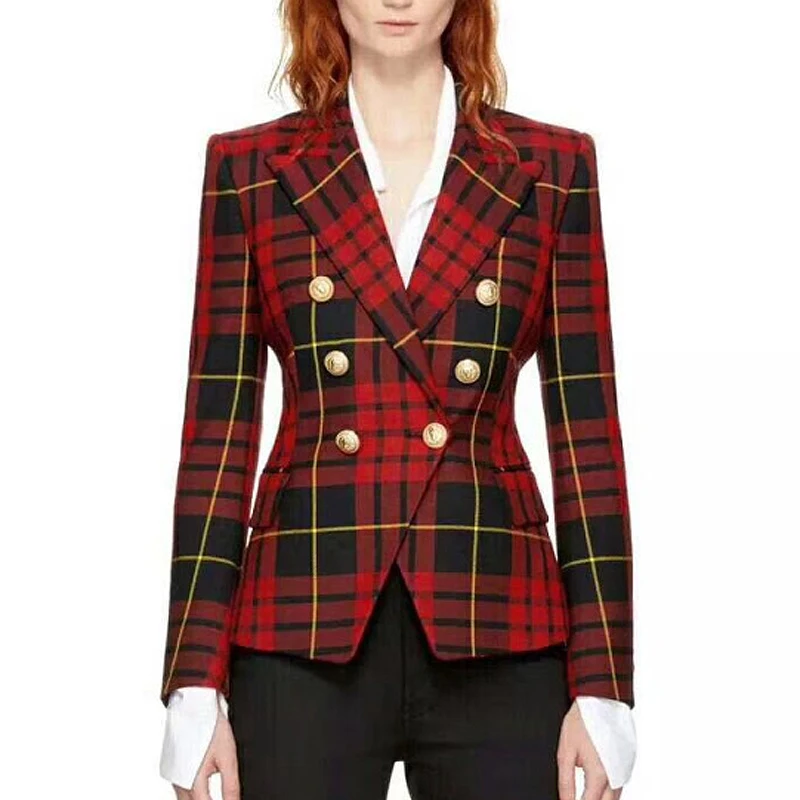 HIGH STREET Новая мода 2019 барокко дизайнерский Блейзер Куртка женская Металл Лев