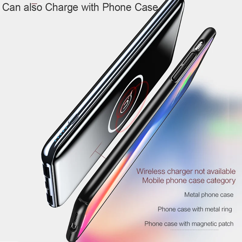 USAMS 5 V 2A PB2 type C Micro & 2 usb порта 10000 mah power Bank Qi Беспроводное зарядное устройство