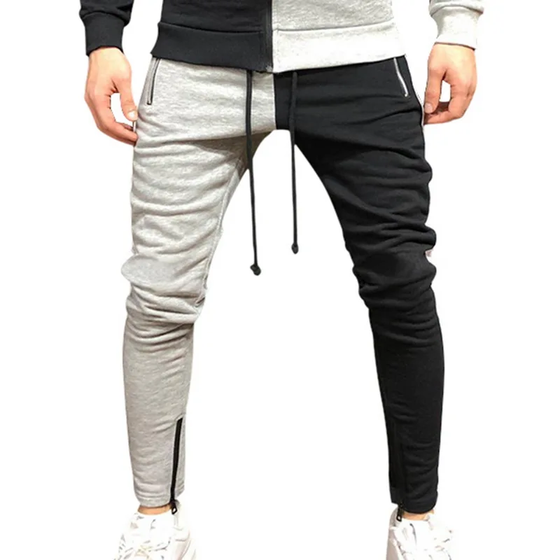 pants 2 SHUJIN, брендовые новые мужские комплекты, модная Осенняя Лоскутная куртка, спортивный костюм, толстовки+ тренировочные штаны, комплекты из 2 предметов, тонкий спортивный костюм, одежда - Цвет: pants 2
