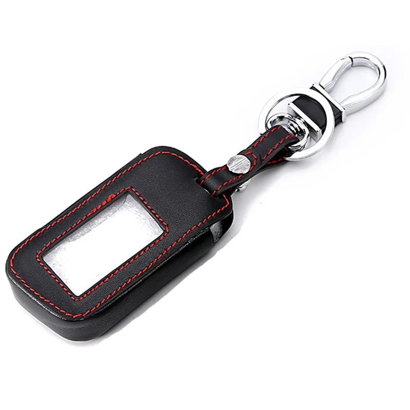 

New A93 Leather Case For Starline A93 A63 Car alarm Remote Controller LCD Keychain Cover