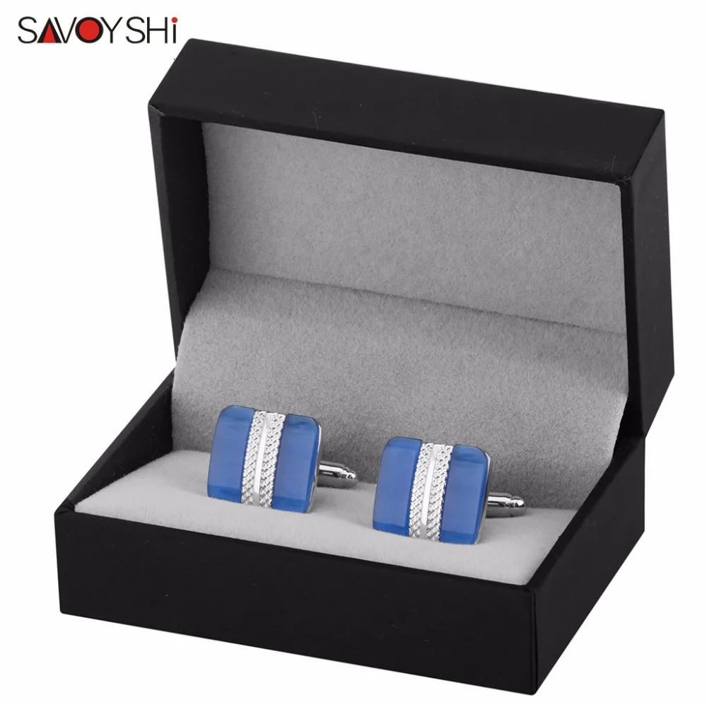 Роскошные фирменные запонки SAVOYSHI с камнями в форме кошачьего глаза высокое