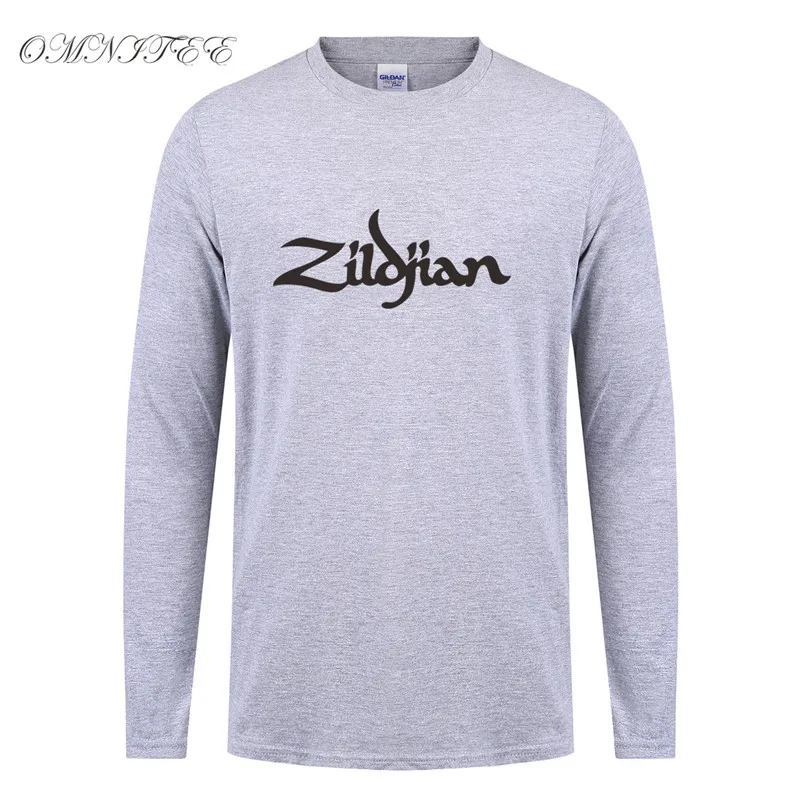Spring Long Sleeve Zildjian T Shirt New Printed Men T-shirt Cotton XS-2XL Shirts Top Tees Clothing OT-357 | Мужская одежда