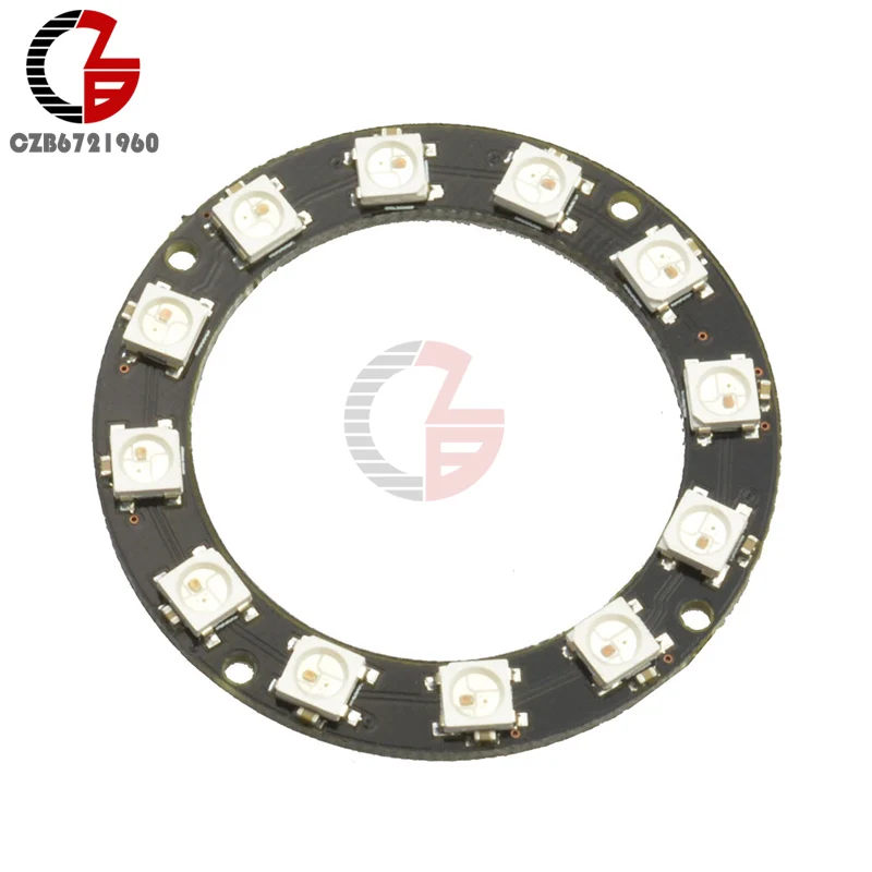 5 в 12 бит WS2812 RGB Светодиодное кольцо 5050 светодиодная макетная плата для умного
